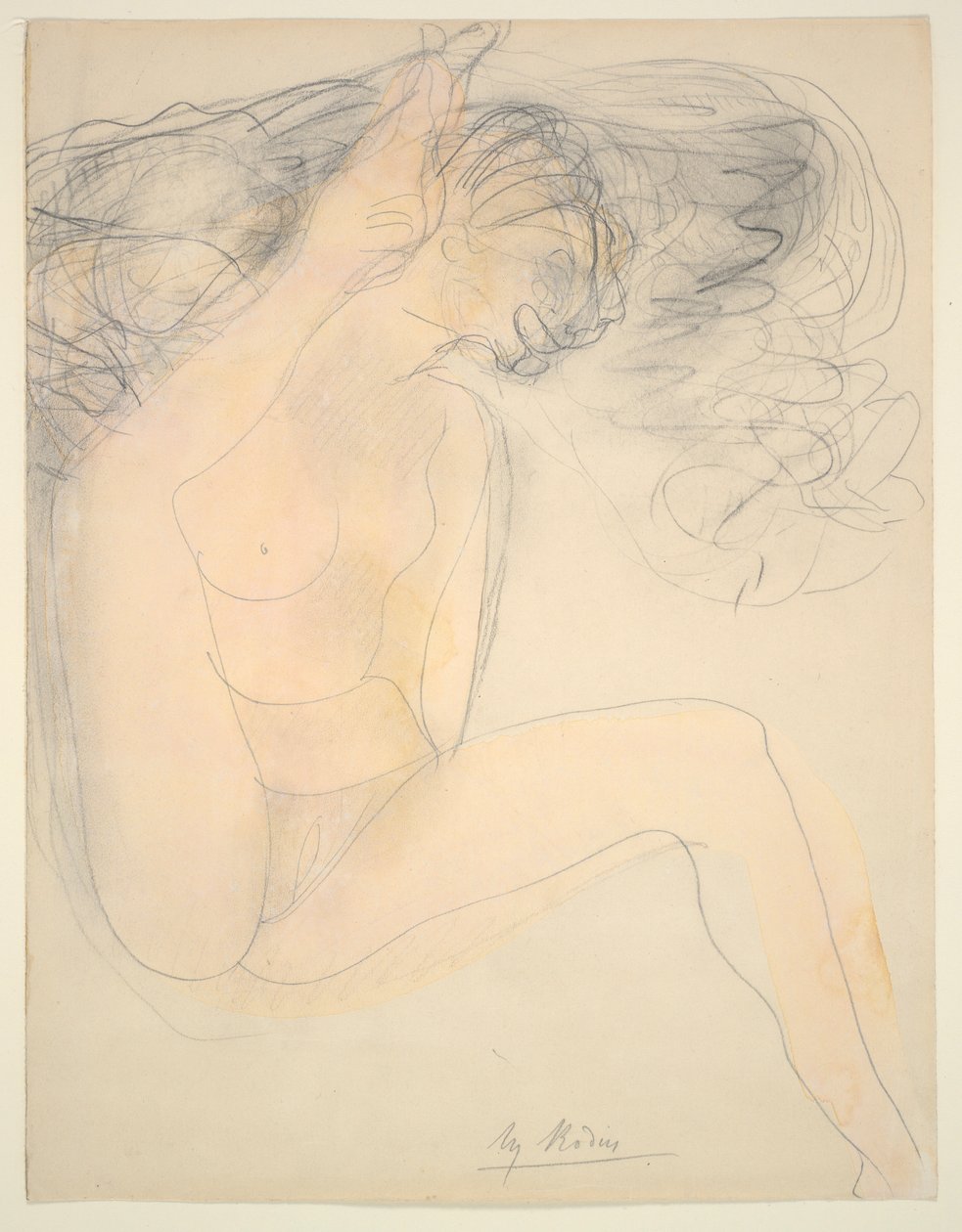 Naken - häl på örat av Auguste Rodin