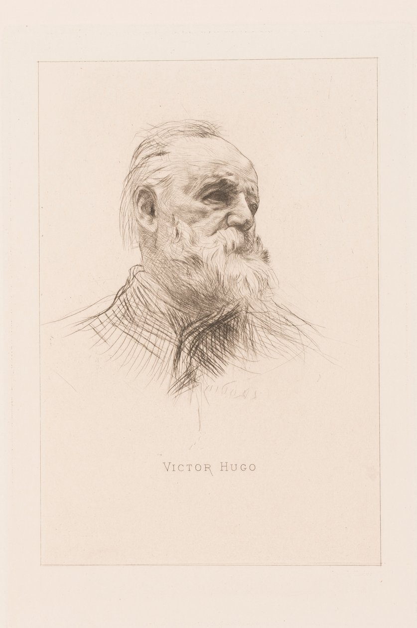Porträtt av Victor Hugo av Auguste Rodin