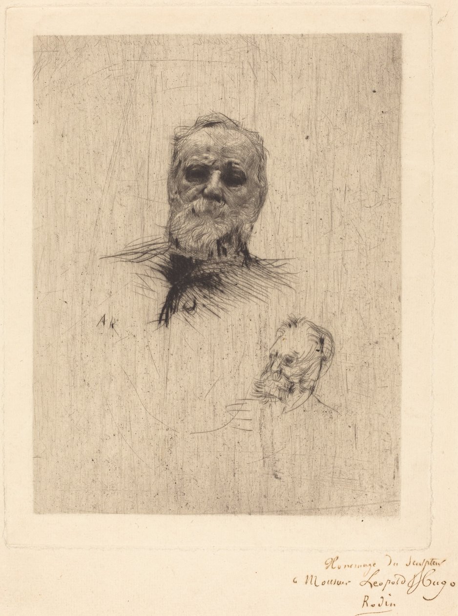 Victor Hugo, DeFace, 1886. av Auguste Rodin