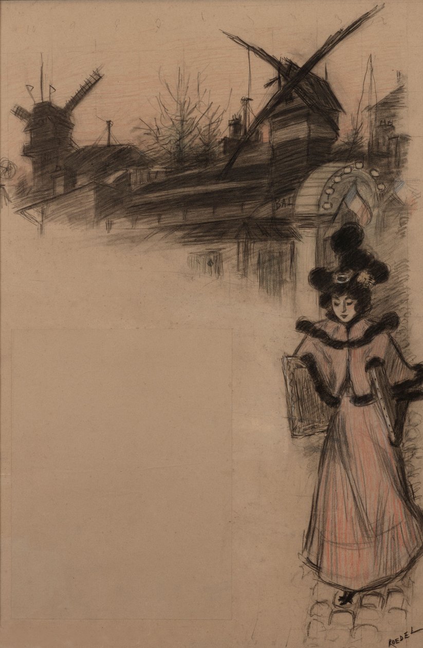 Moulin de la Galette-studien, 1896. av Auguste Roedel