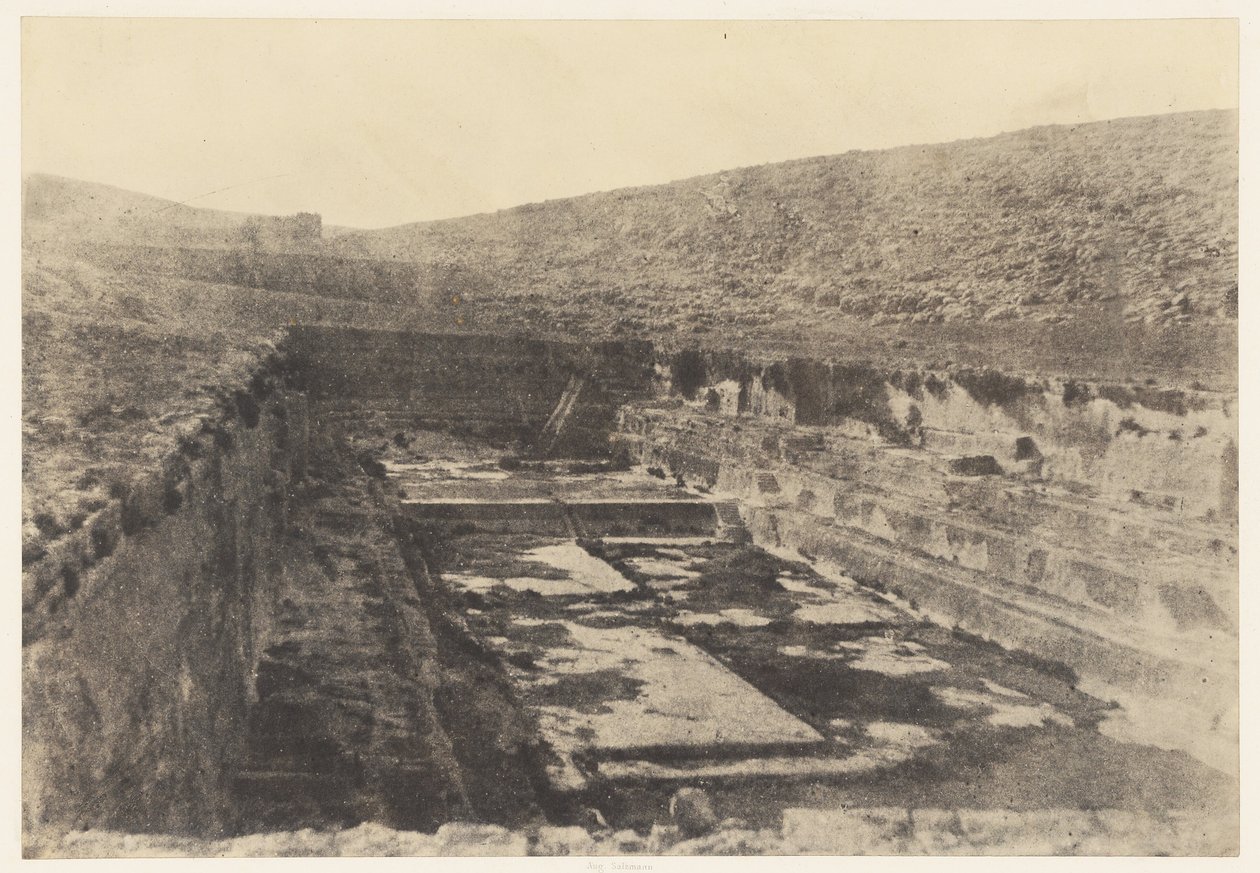 Jerusalem. Salomos bassänger. Detaljer av Auguste Salzmann