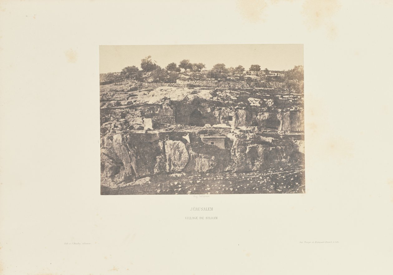 Jerusalem. Byn Siloam av Auguste Salzmann