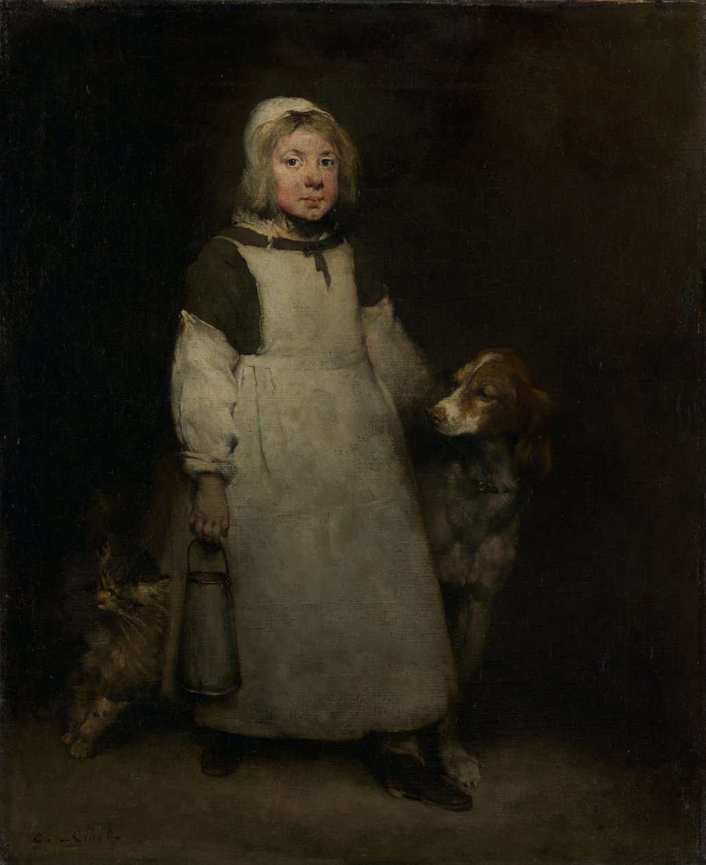 Den lilla mjölkjungfrun, ca 1865 av Auguste Theodule Ribot