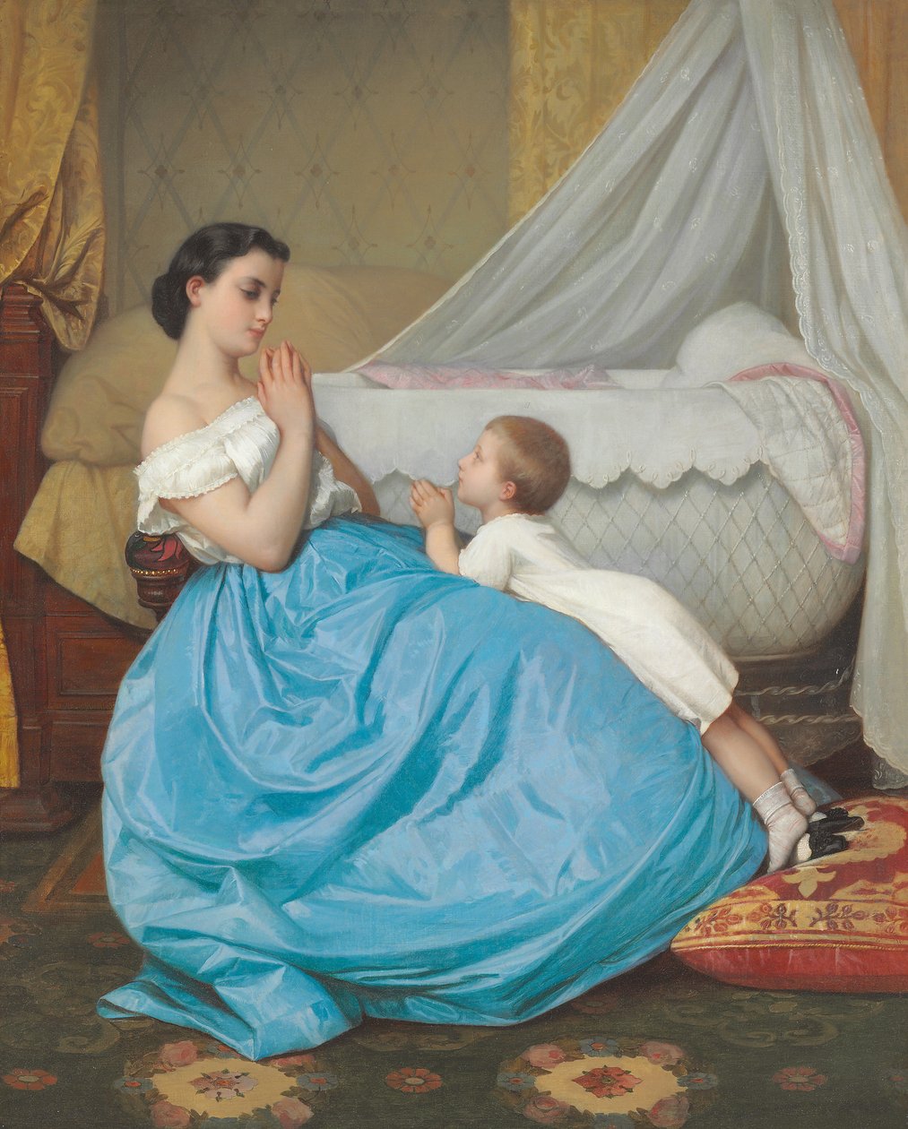 En läggdagsbön, 1858 av Auguste Toulmouche