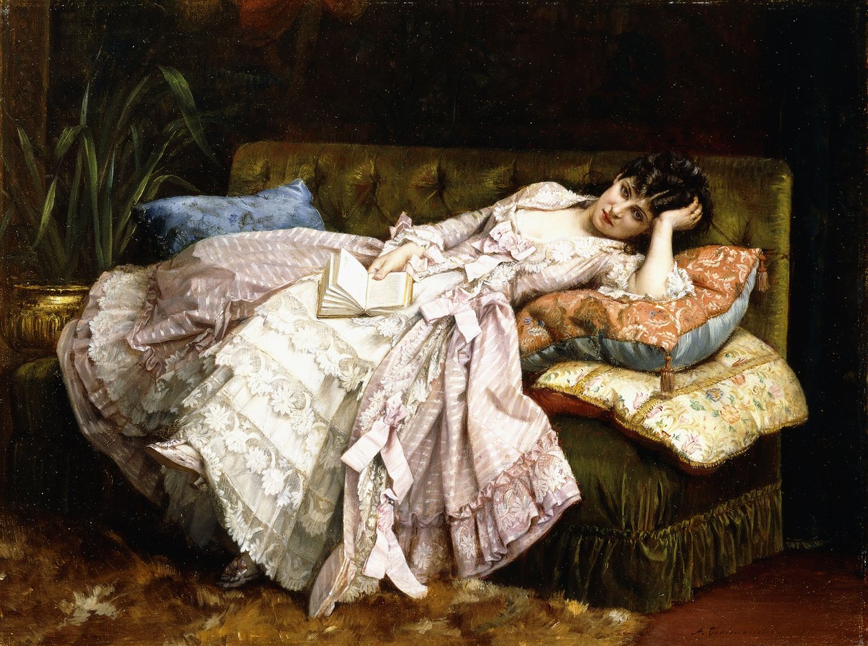 En liggande skönhet, 1877 av Auguste Toulmouche