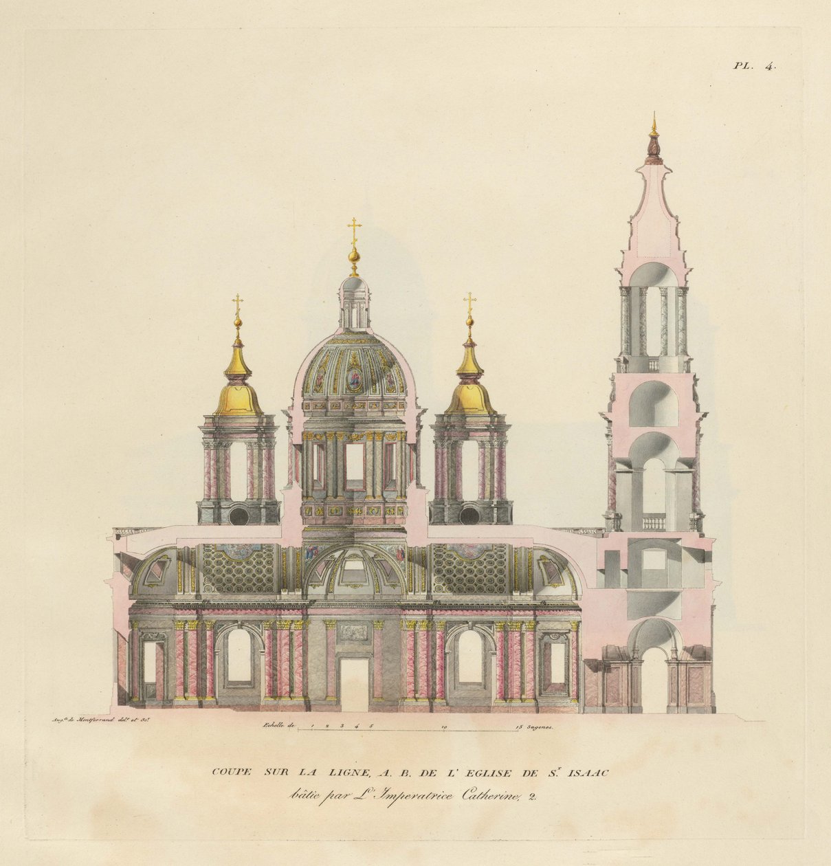 Saint Isaacs-katedralen, 1820 av Auguste de Montferrand