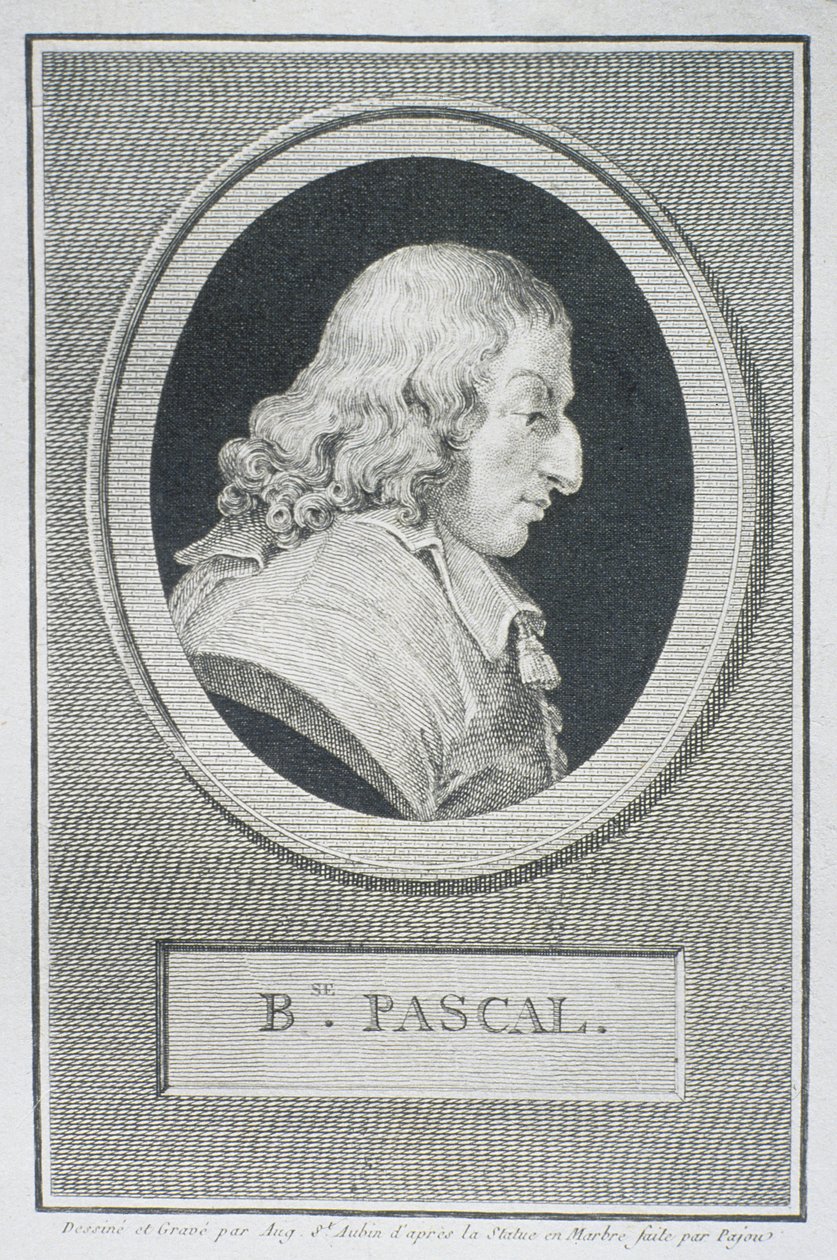 Blaise Pascal (1623-62) av Augustin de Saint Aubin