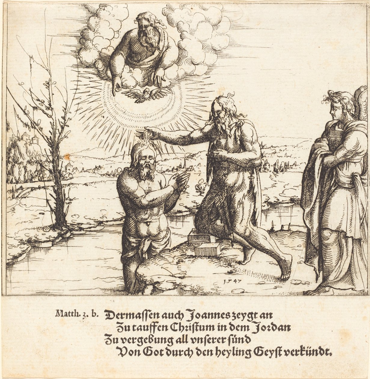 Kristi dop, 1547. av Augustin Hirschvogel