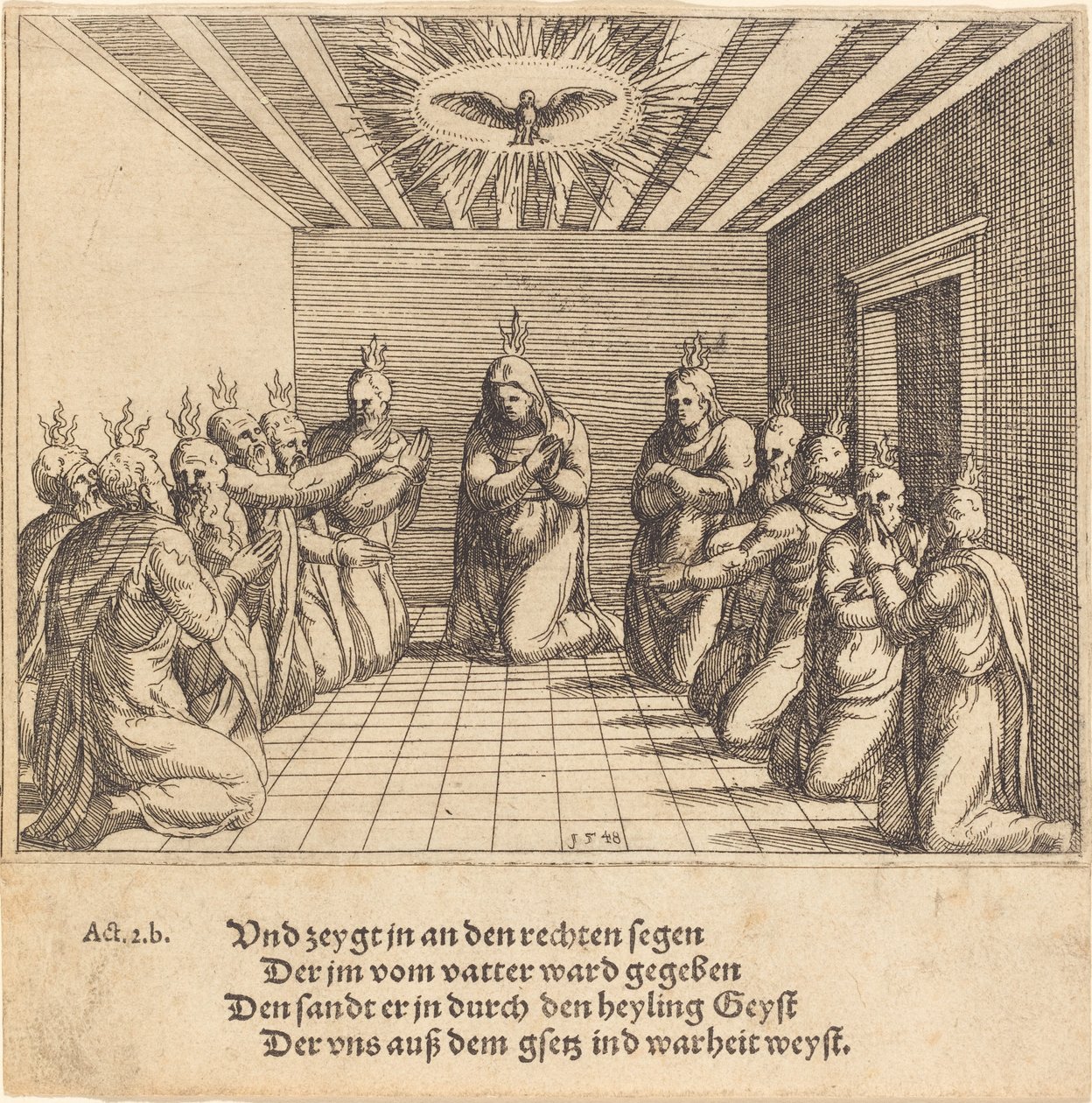 Den Helige Andes nedstigning, 1548. av Augustin Hirschvogel