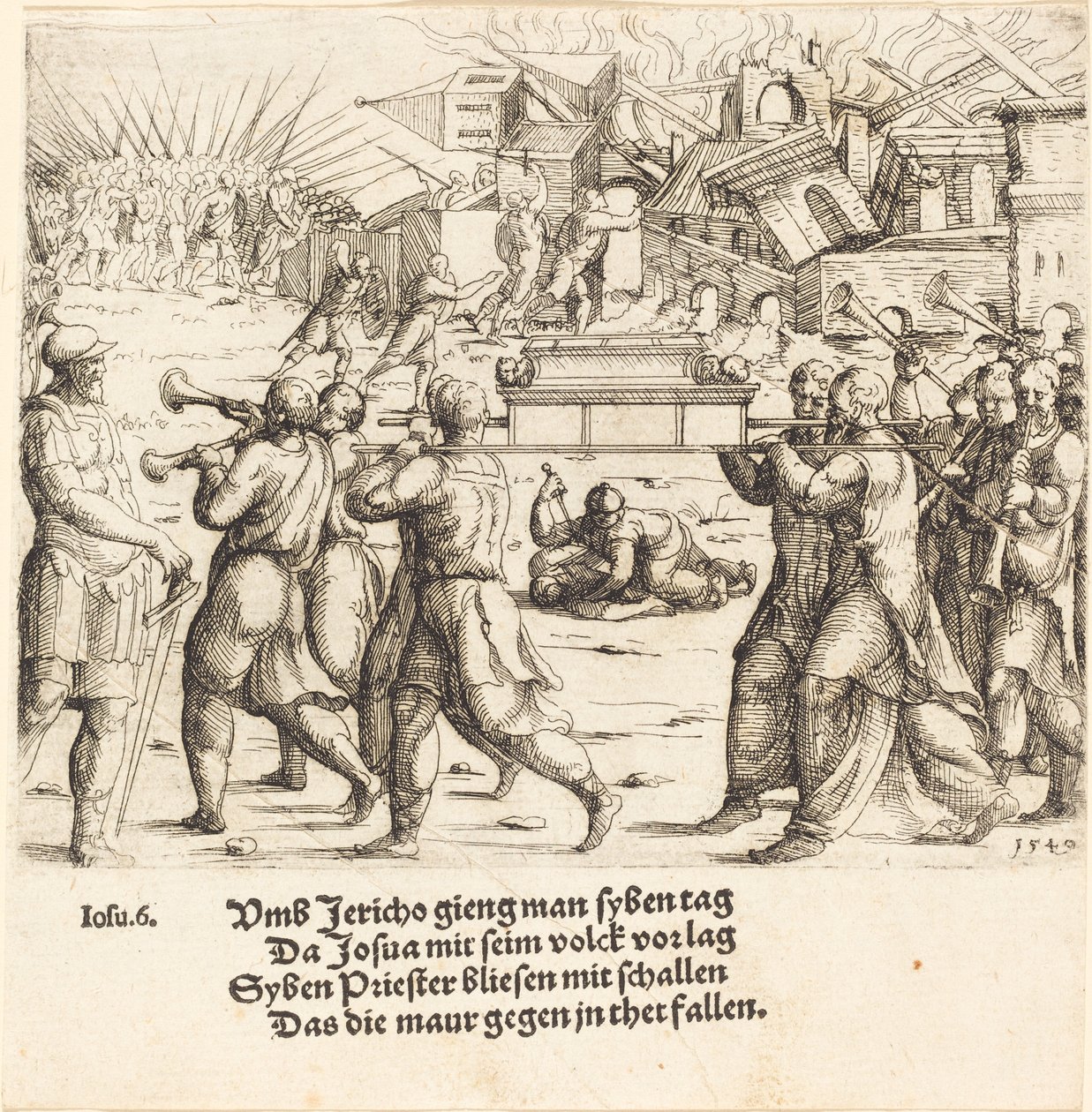 Jerikos fall, 1540. av Augustin Hirschvogel