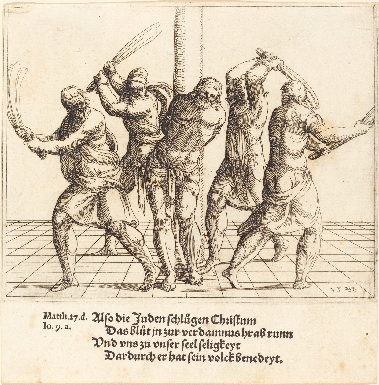 Flagelationen, 1548. av Augustin Hirschvogel