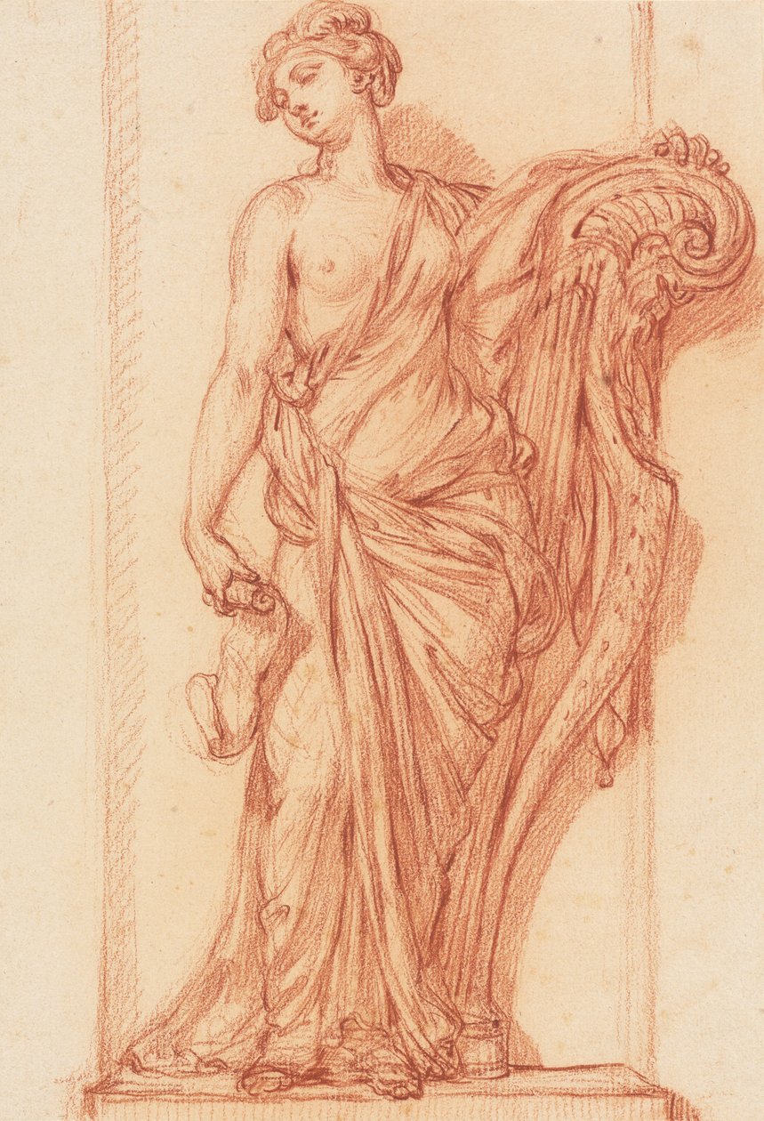 Muse Terpsichore av Augustin Pajou