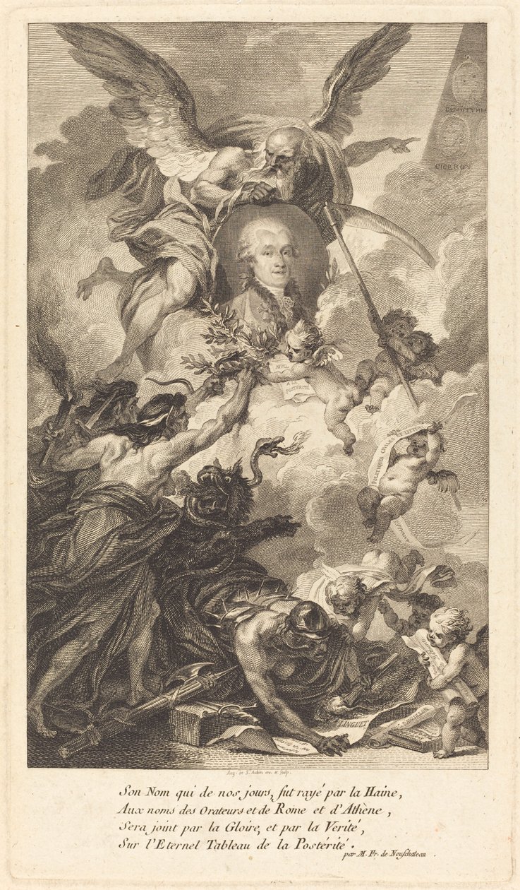 Simon-Nicolas-Henri Linguet av Augustin de Saint Aubin