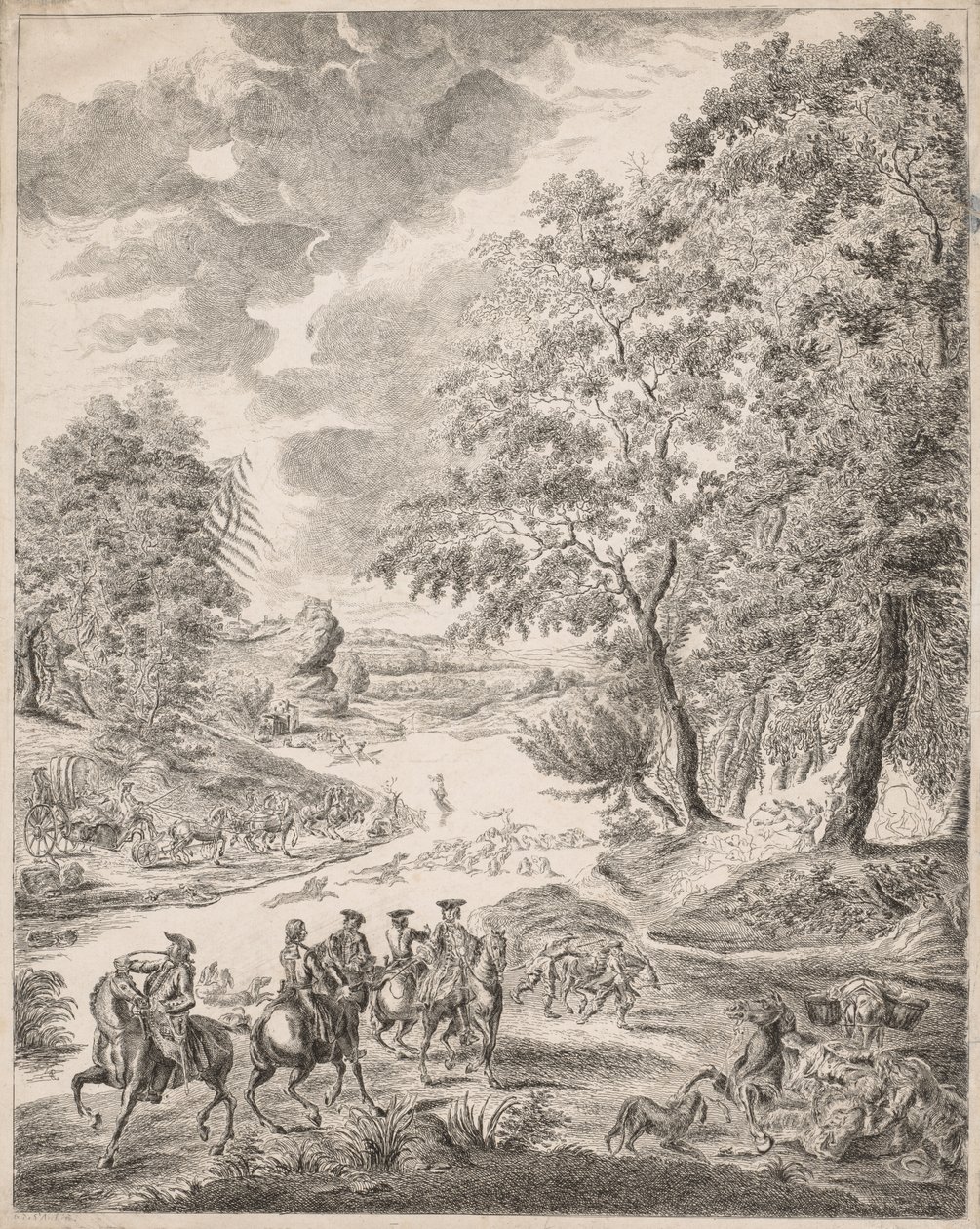 Rådjursjakten av Augustin de Saint Aubin