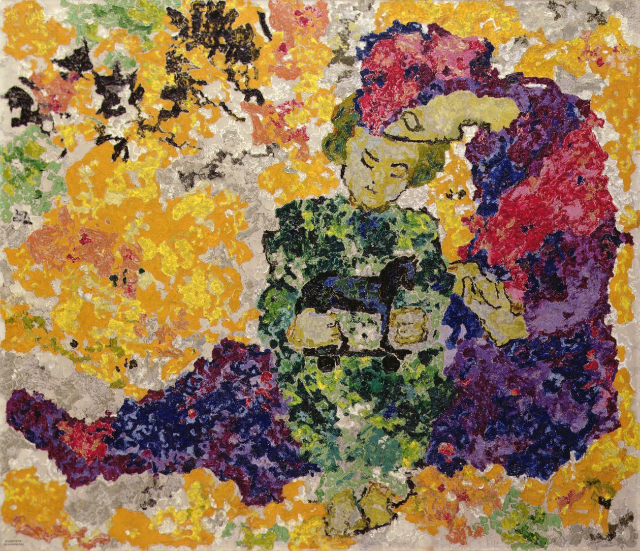 Maria med pojken Jesus av Augusto Giacometti