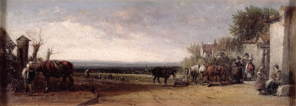 Inn Door nära Gravesend av Augustus Wall Callcott