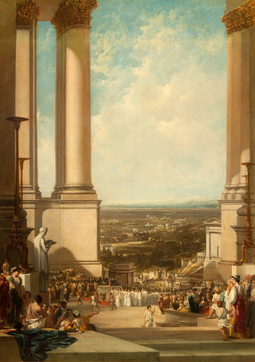 Aesculapius tempel, 1837 av Augustus Wall Callcott