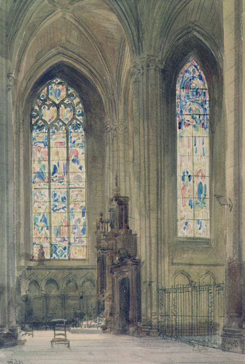 Falesa i le South Transept, Rouen Cathedral, 19th centuryswed av Augustus Welby Northmore Pugin