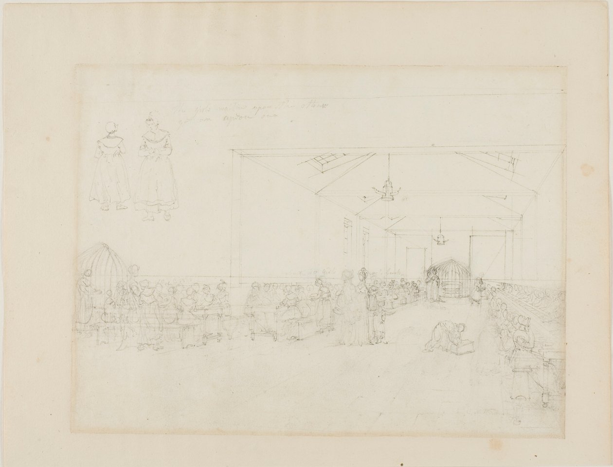 Studie för matsal, Asylum av Augustus Charles Pugin
