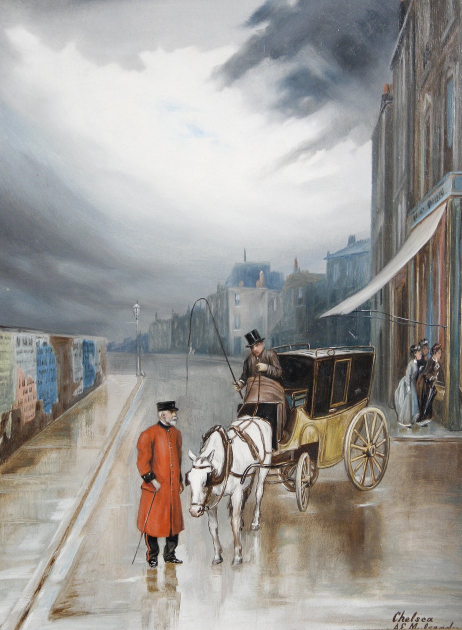 Efter regn - Chelsea av Augustus Edwin Mulready