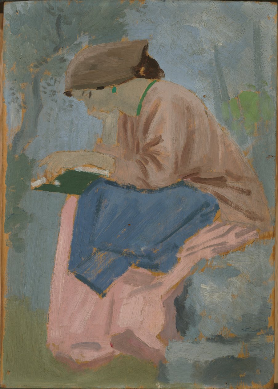En kvinna som läser - provensalsk studie av Augustus John