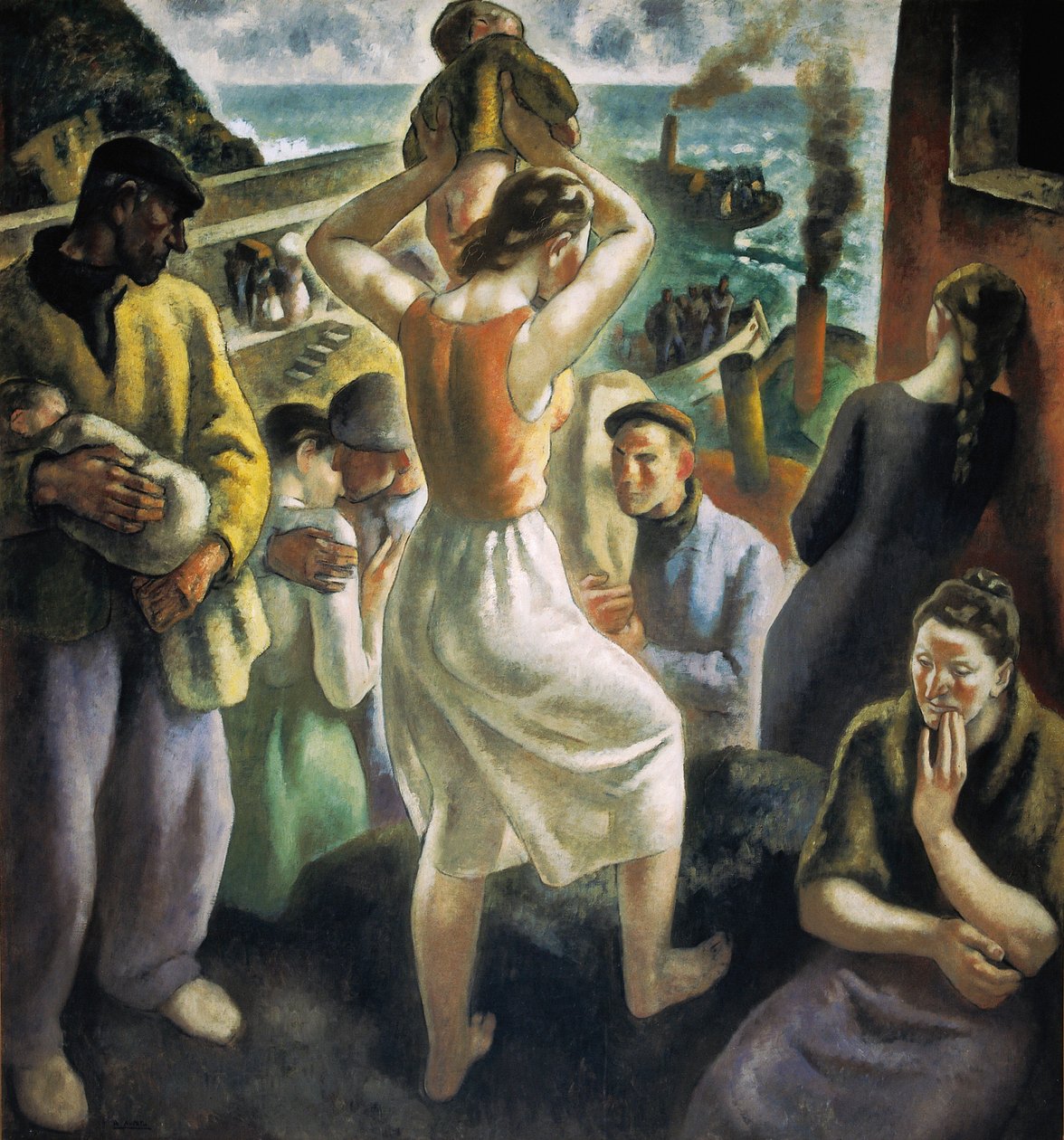 Spanska inbördeskriget: "The Exodus" (målning) av Aurelio Arteta Errasti
