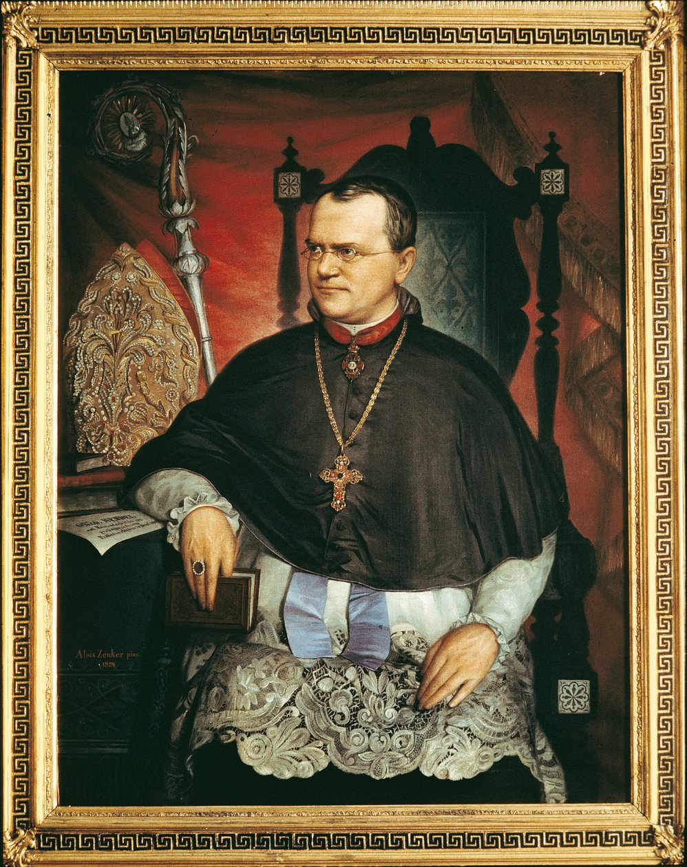 Gregor Mendel (olja på duk) av Austrian School