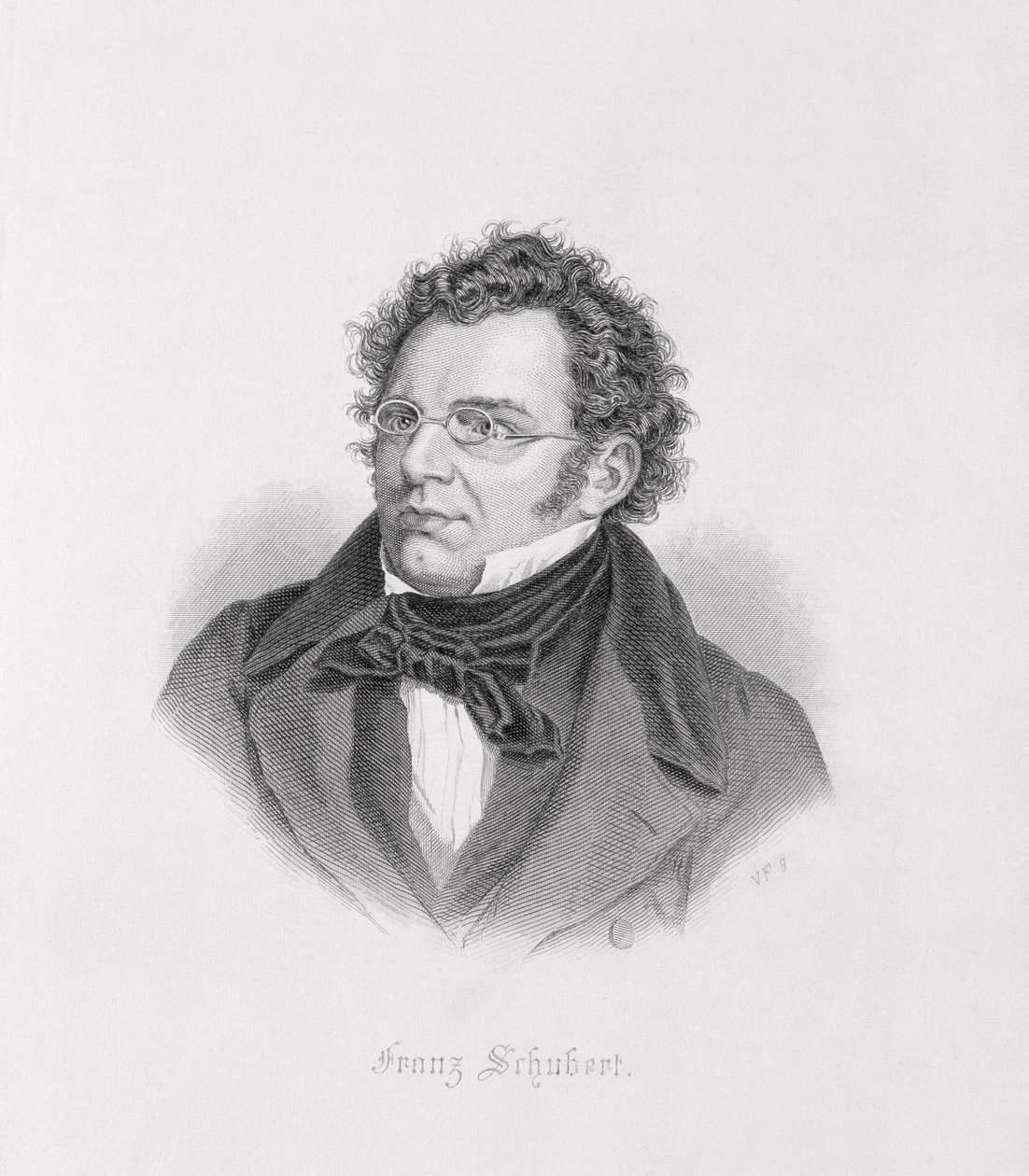 Porträtt av Franz Schubert (1768-1827) av Austrian School