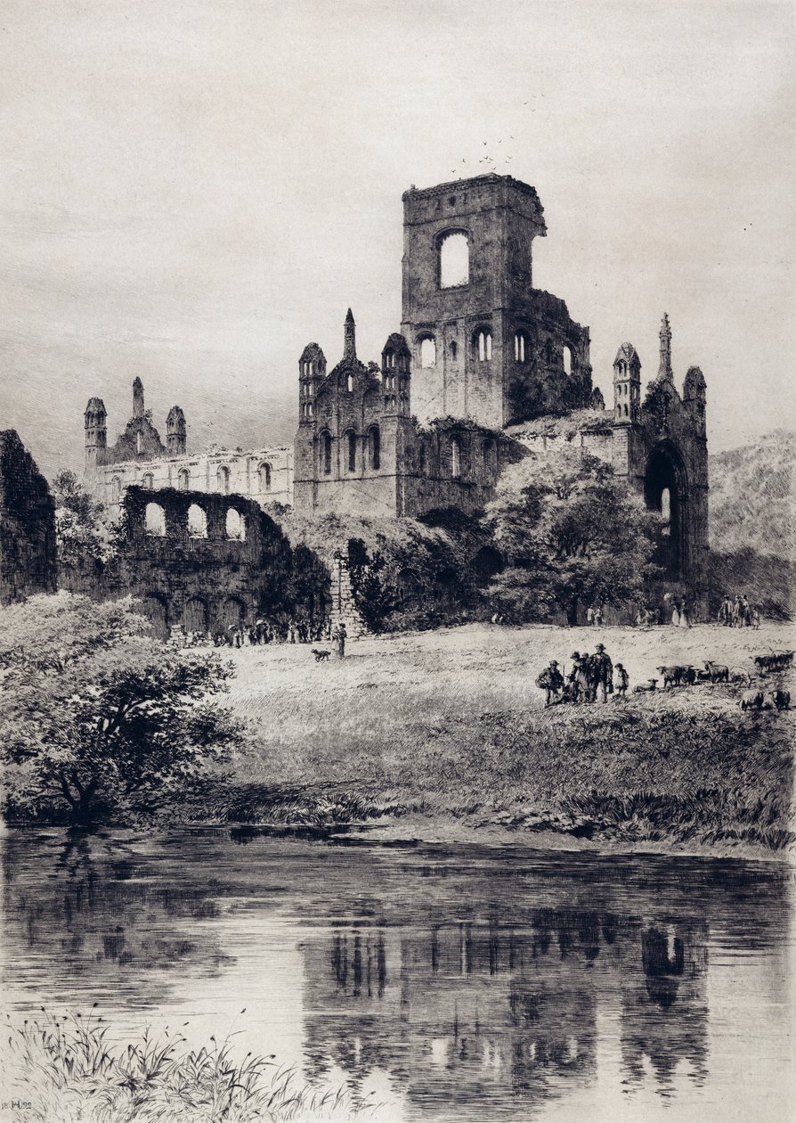 Kirkstall Abbey från sydost av Axel Haig