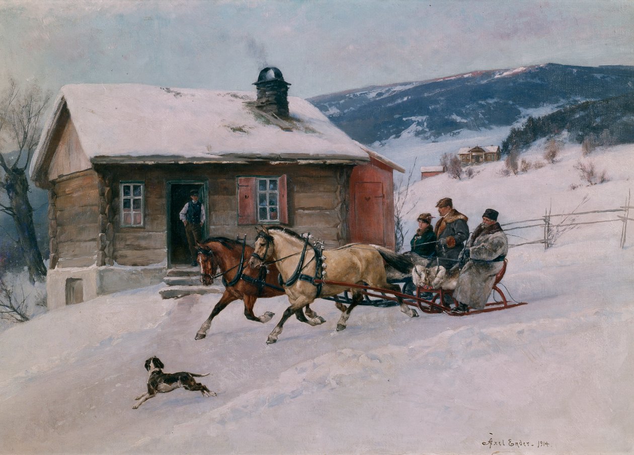Kälkåkning av Axel Hjalmar Ender