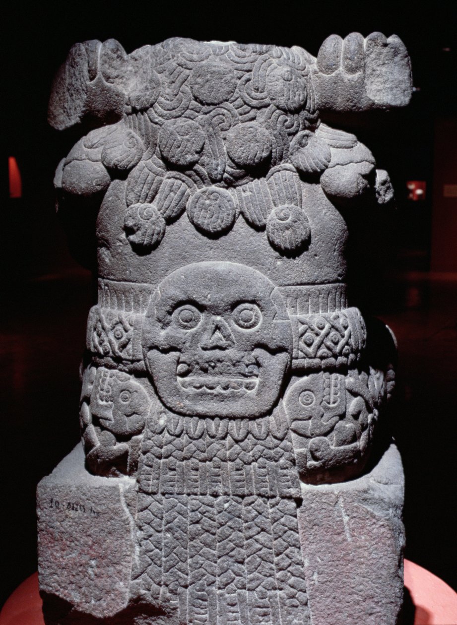Coatlicue, sen efter klassisk period (1300-1521) av Aztec
