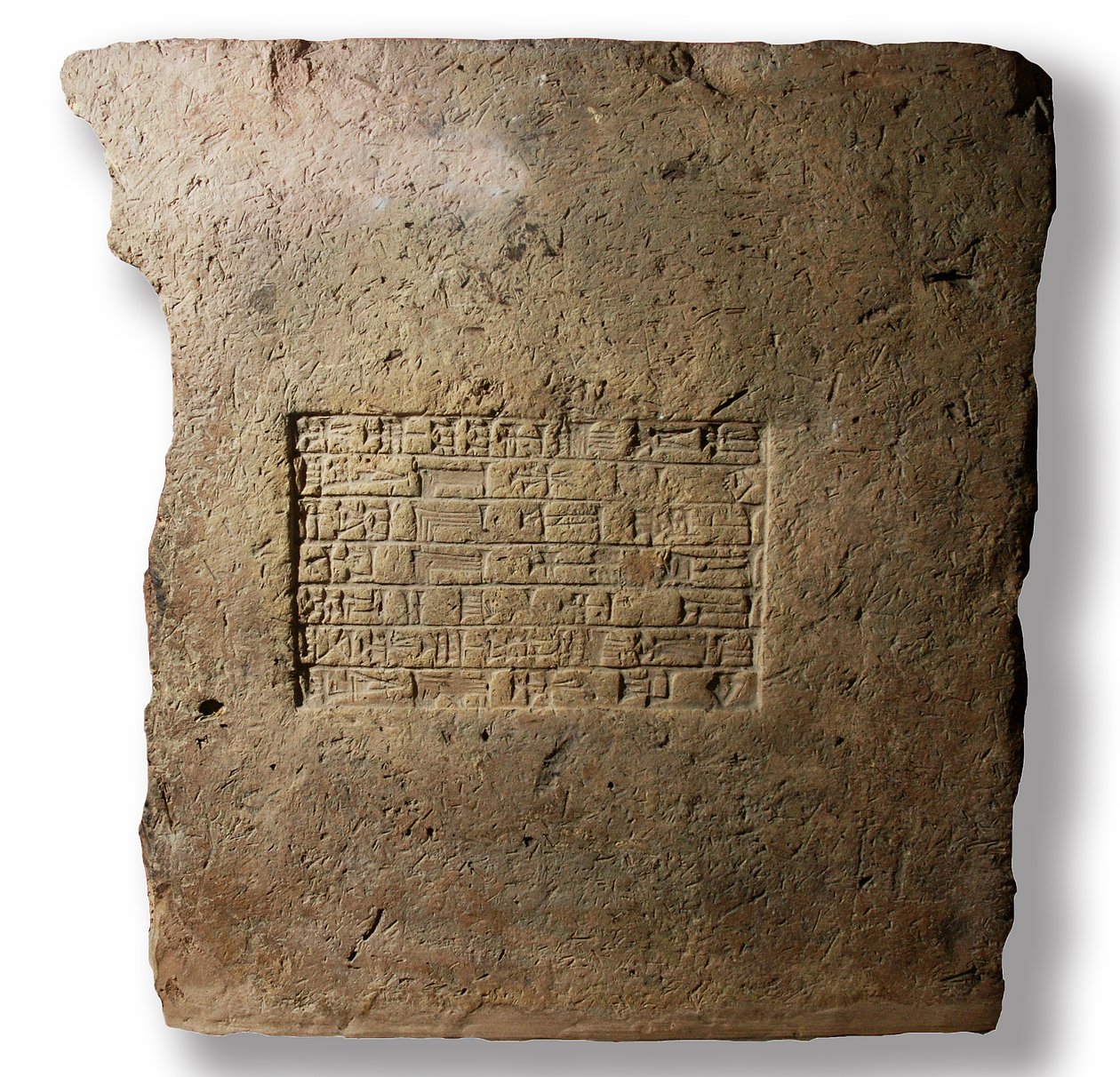 Lertegel inskrivet med namnet på kung Nebukadnessar II, kung av Babylon, c.604-561 f.Kr. (lera) av Babylonian