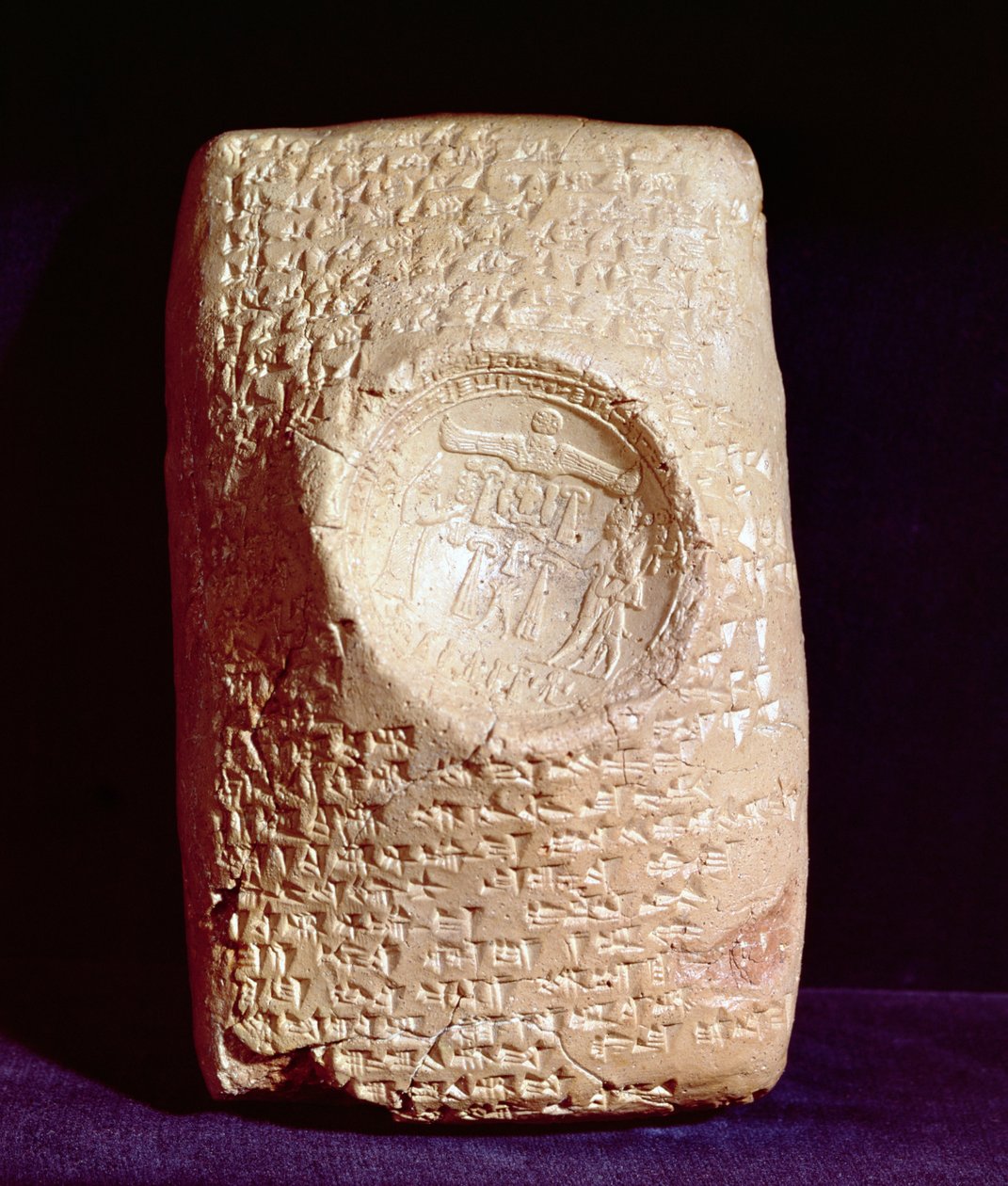Tavla med kilskriftsskrift och kung Mursil II:s sigill (1339-1306 f.Kr.) (lera) av Babylonian
