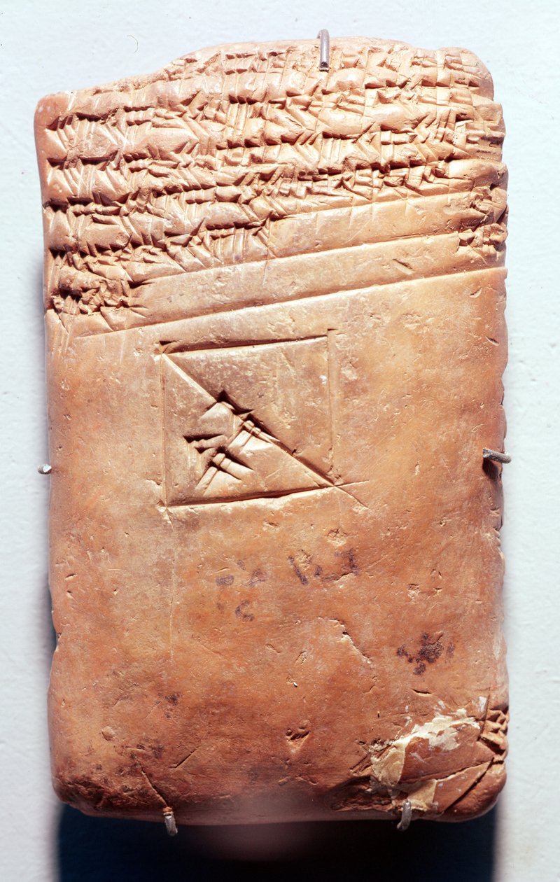 Tablett med kilskrift, ca 1830-1530 f.Kr. (lera) av Babylonian