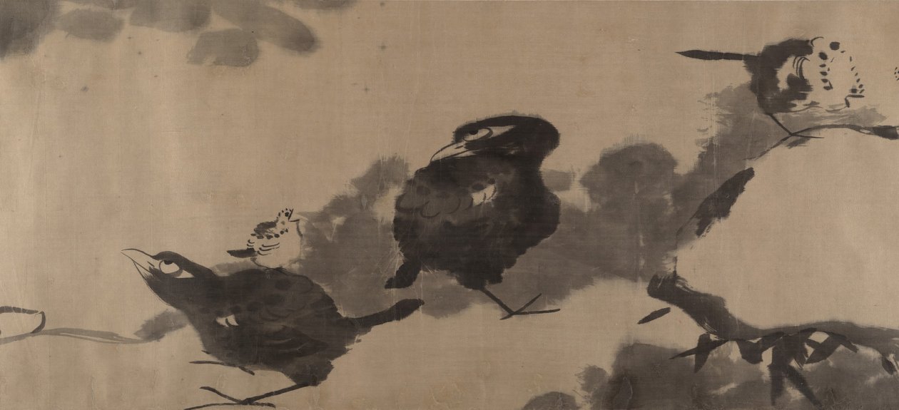 Fåglar i en lotusdamm, ca. 1690. av Bada Shanren