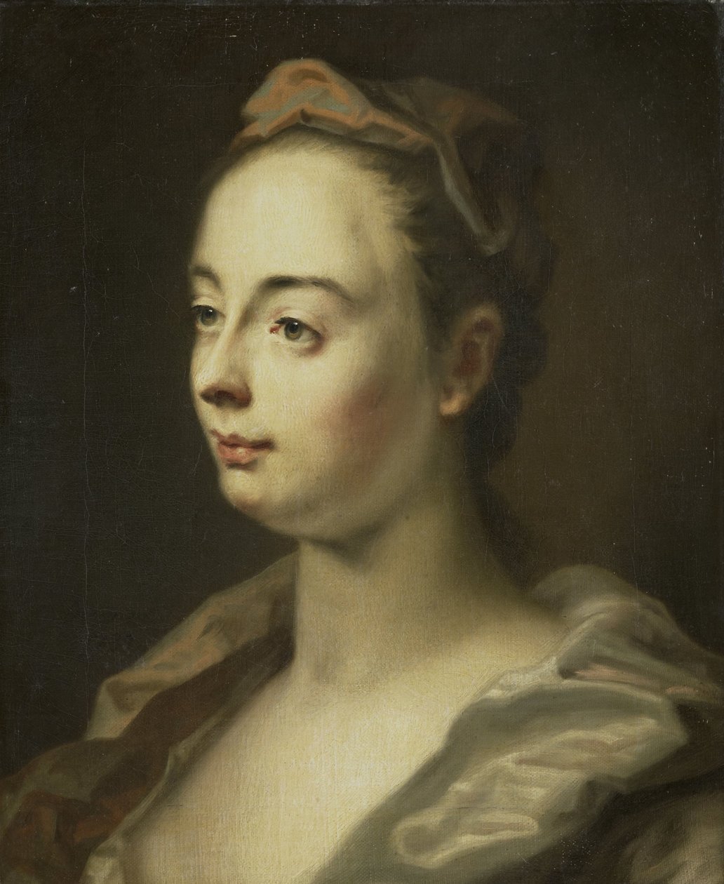 Porträtt av en kvinna av Balthasar Denner