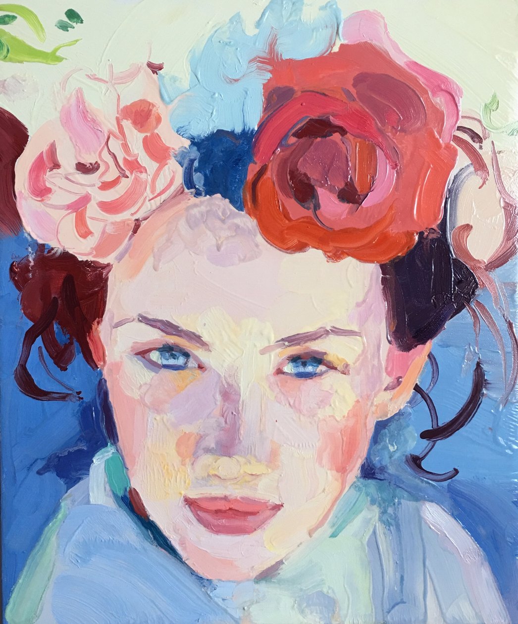 "Rosor är röda", 2018 av Barbara Hoogeweegen