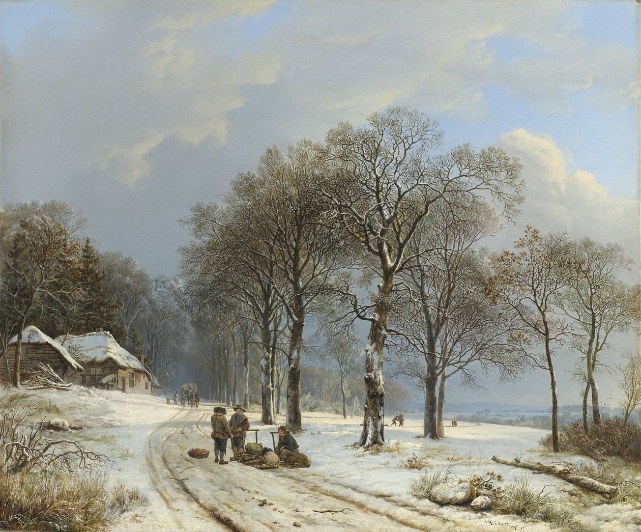 Vinterlandskap, 1835-8 av Barend Cornelis Koekkoek