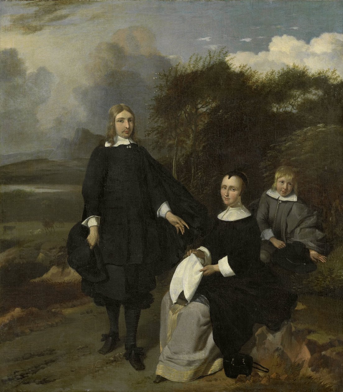 Familj i ett landskap av Barend Graat