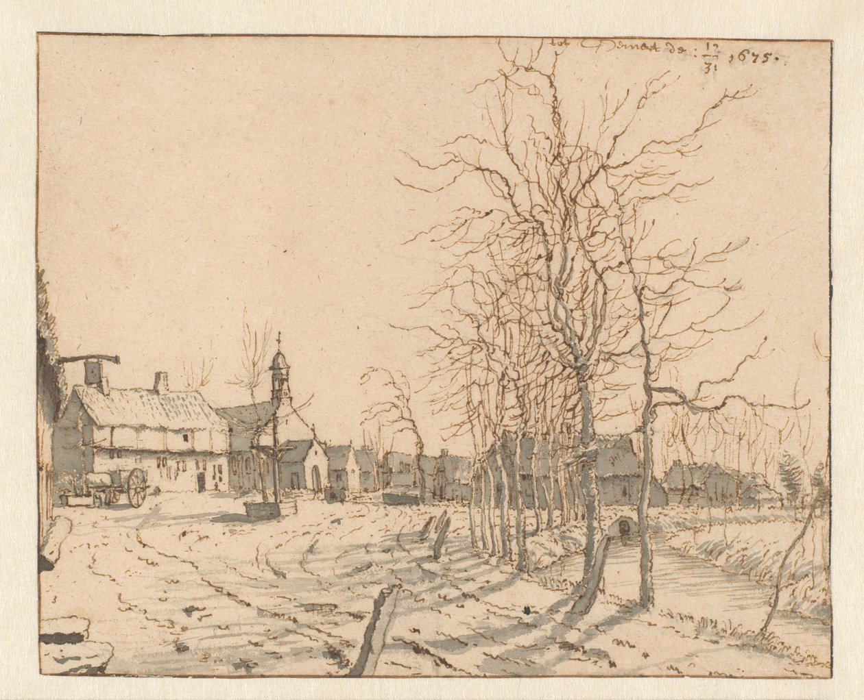 Utsikt över Gemert, Norra Brabant av Barend Klotz (attributed to)