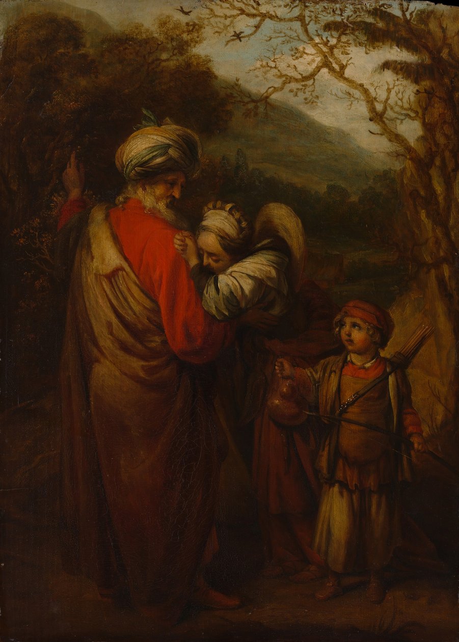 Abraham avskedade Hagar och Ismael, 1658. av Barent Fabritius