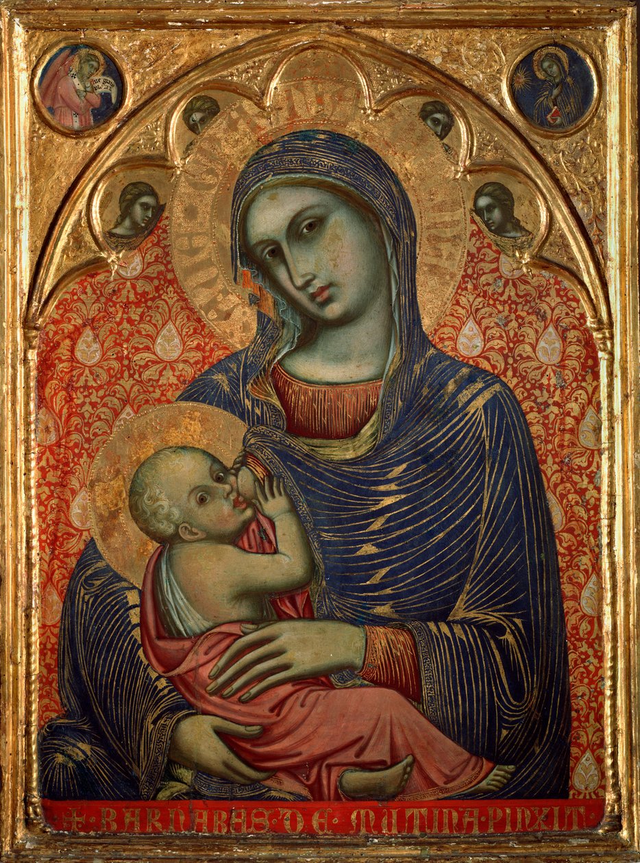Maria som ammar Jesus (målning av Barnaba da Modena