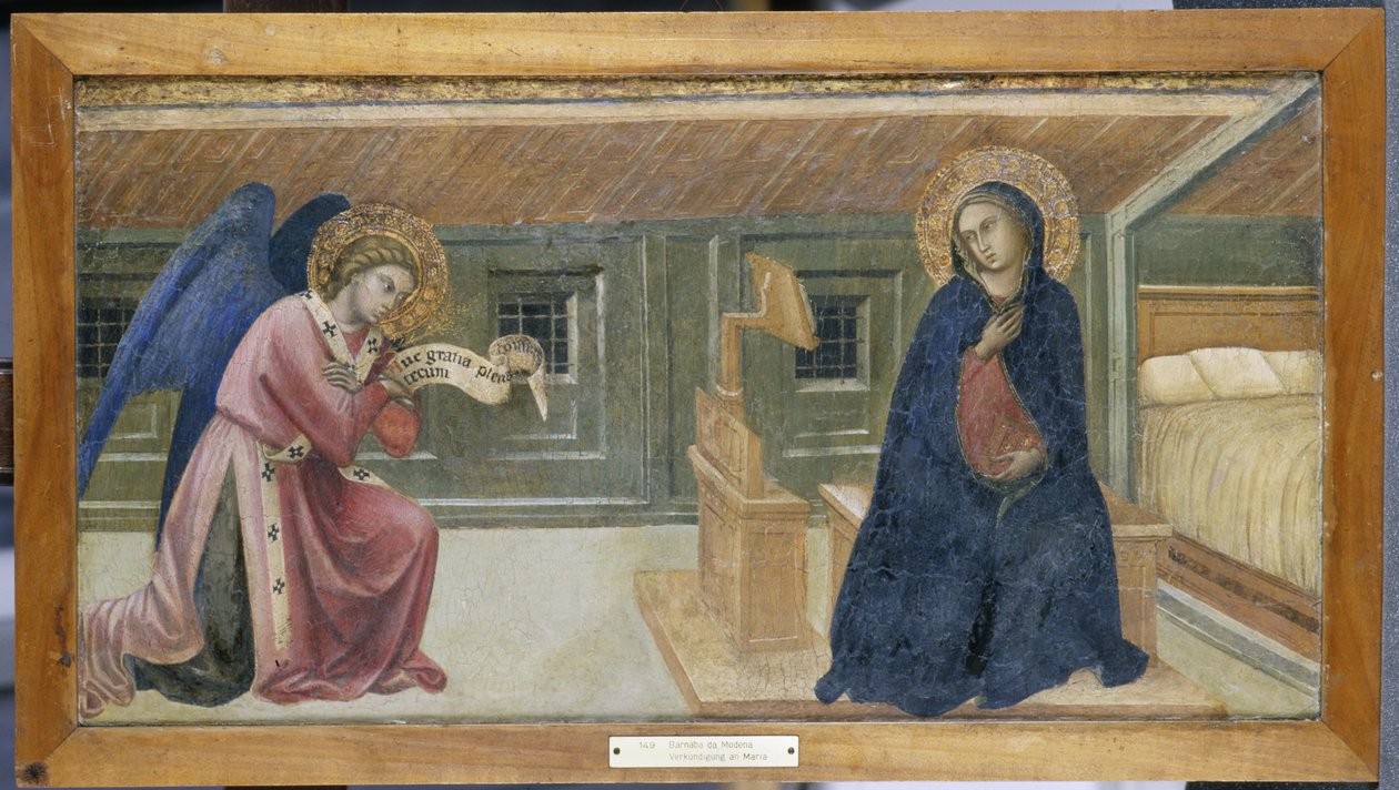 Bebådelsen (tempera på poppelträ) av Barnaba da Modena