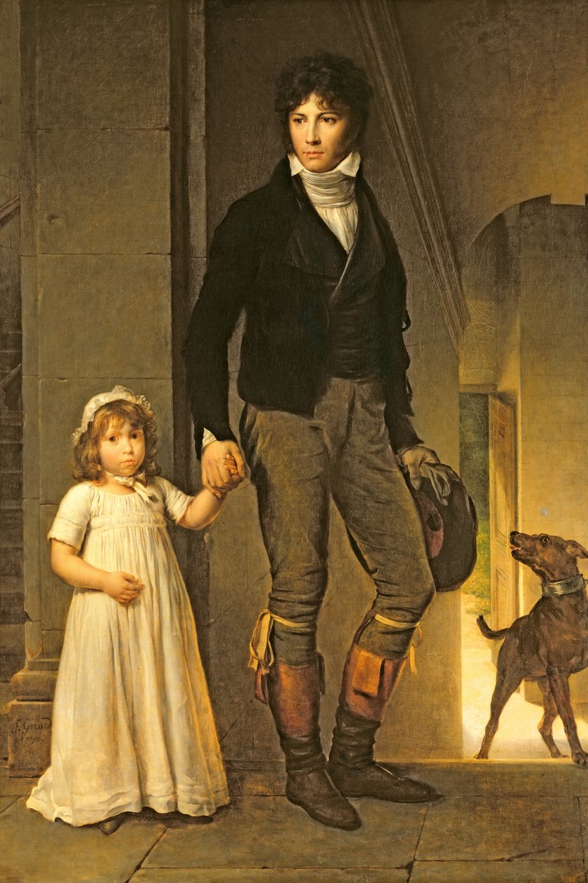 Jean-Baptiste Isabey (1767-1855) ma lona afafine, Alexandrine (1791-1871), 1795 swed av Baron François Pascal Simon Gérard