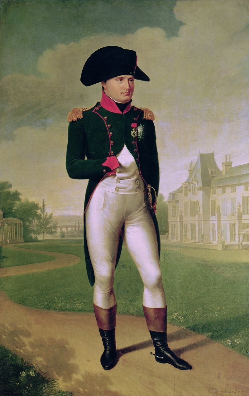 Napoleon I (1769-1821) framför Chateau de Malmaison, 1804 av Baron François Pascal Simon Gérard