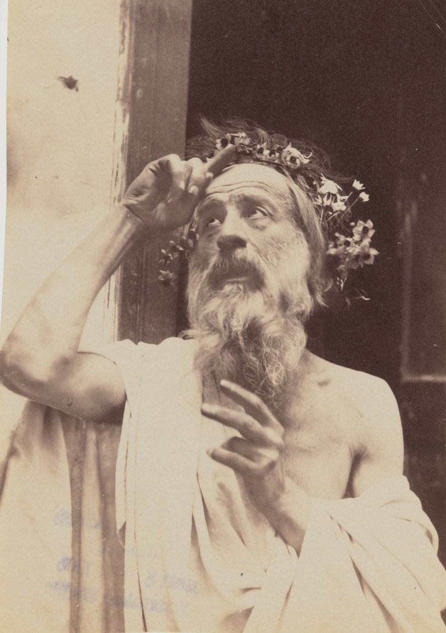 [Äldre man med krans] av Baron Wilhelm von Gloeden