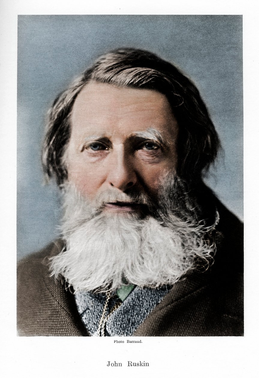John Ruskin, engelsk kritiker, poet och konstnär, c1880-talet av Barraud