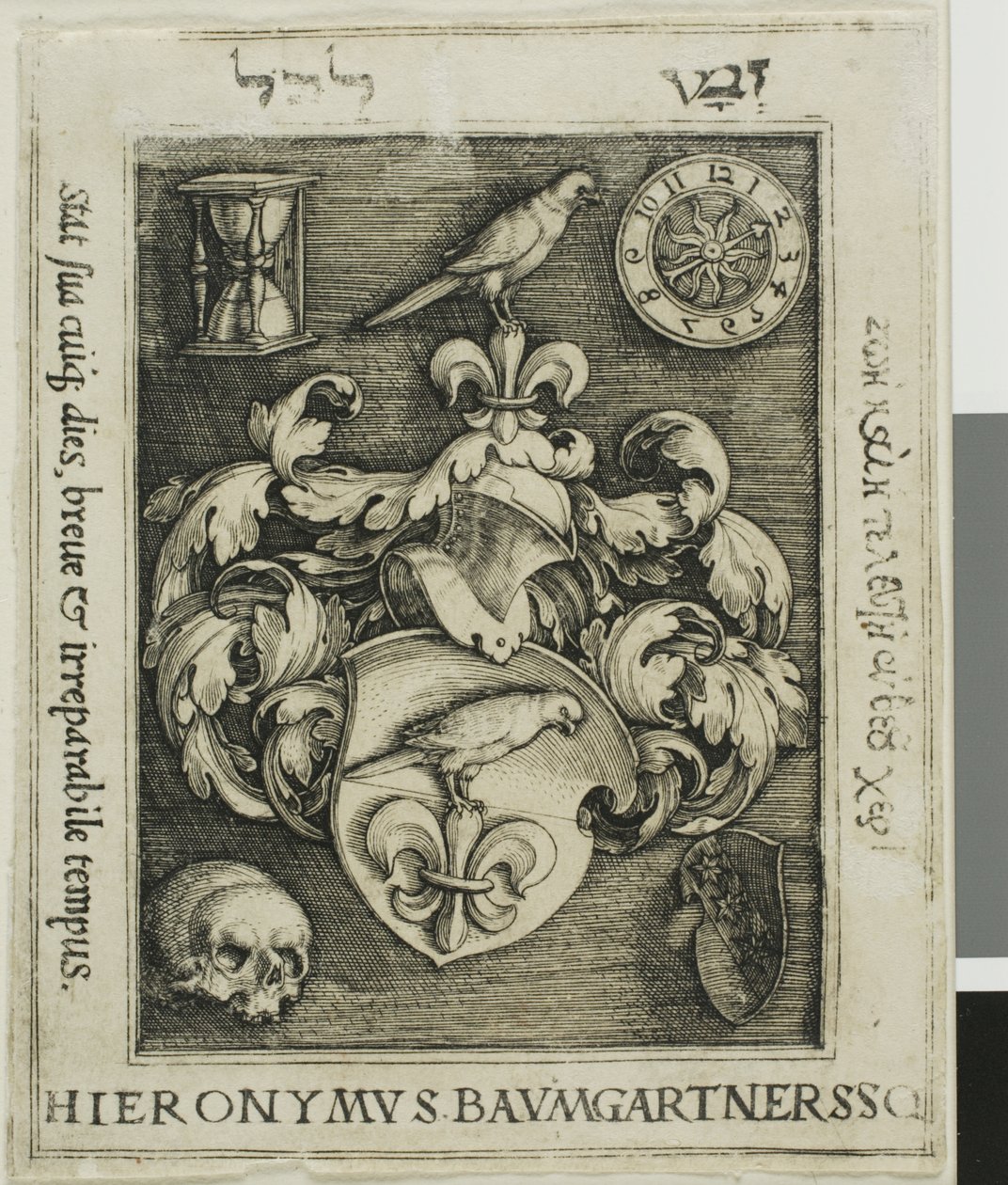 Hieronymous Baumgärtners exlibris av Barthel Beham