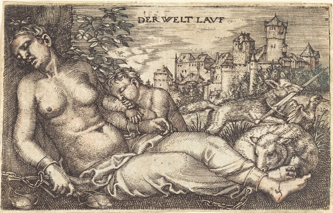 "Der Welt Lavf" (Sovande rättvisa) av Barthel Beham