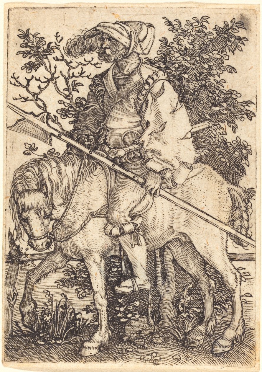 Halberdier till häst av Barthel Beham